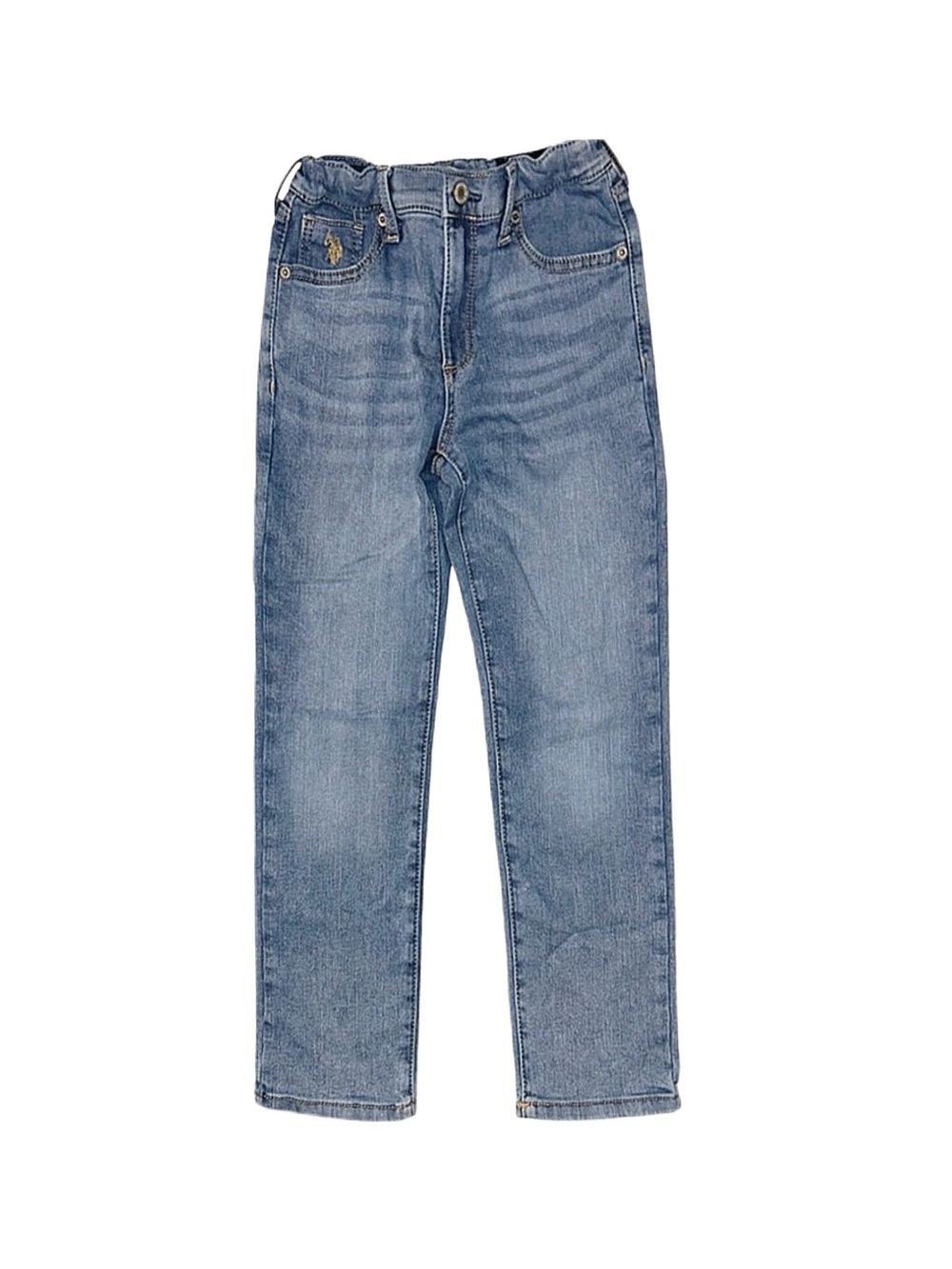 U.S POLO ASSN. Boy's Straight Leg Jeans Adjustable Waist Size 7